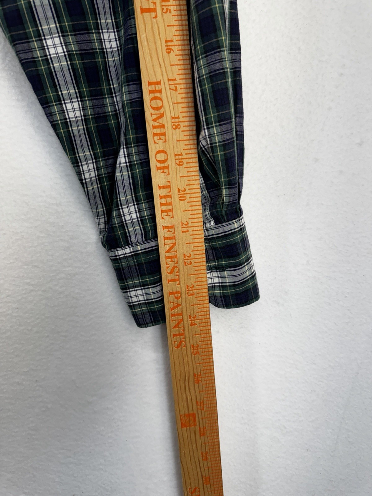 IZOD Men’s Plaid All-Over Button-Down Long Sleeve Shirt Blue Green White Sz XXL
