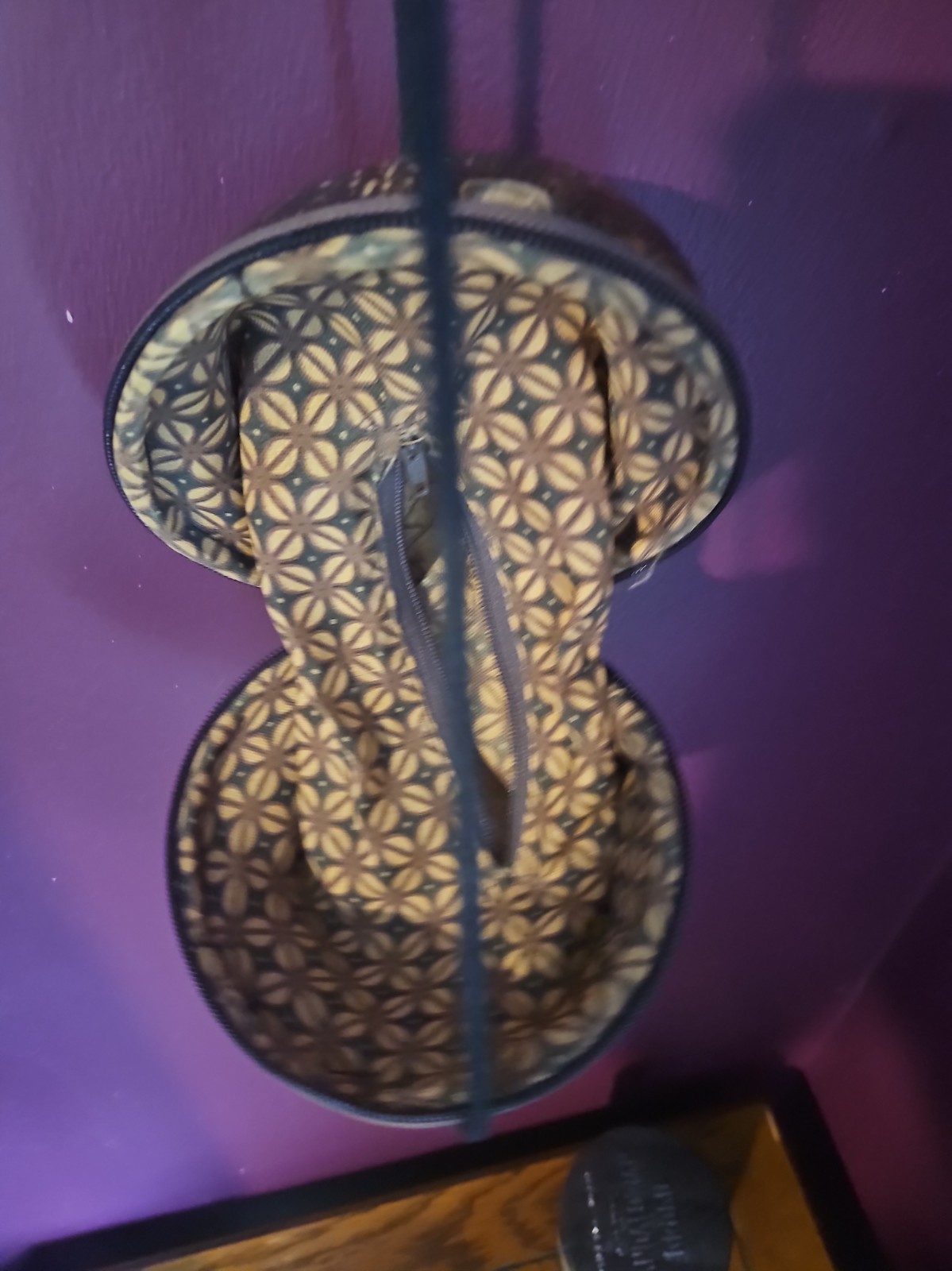 Hand Carved Coconut Shell Purse with Yellow Hawaiian Flower