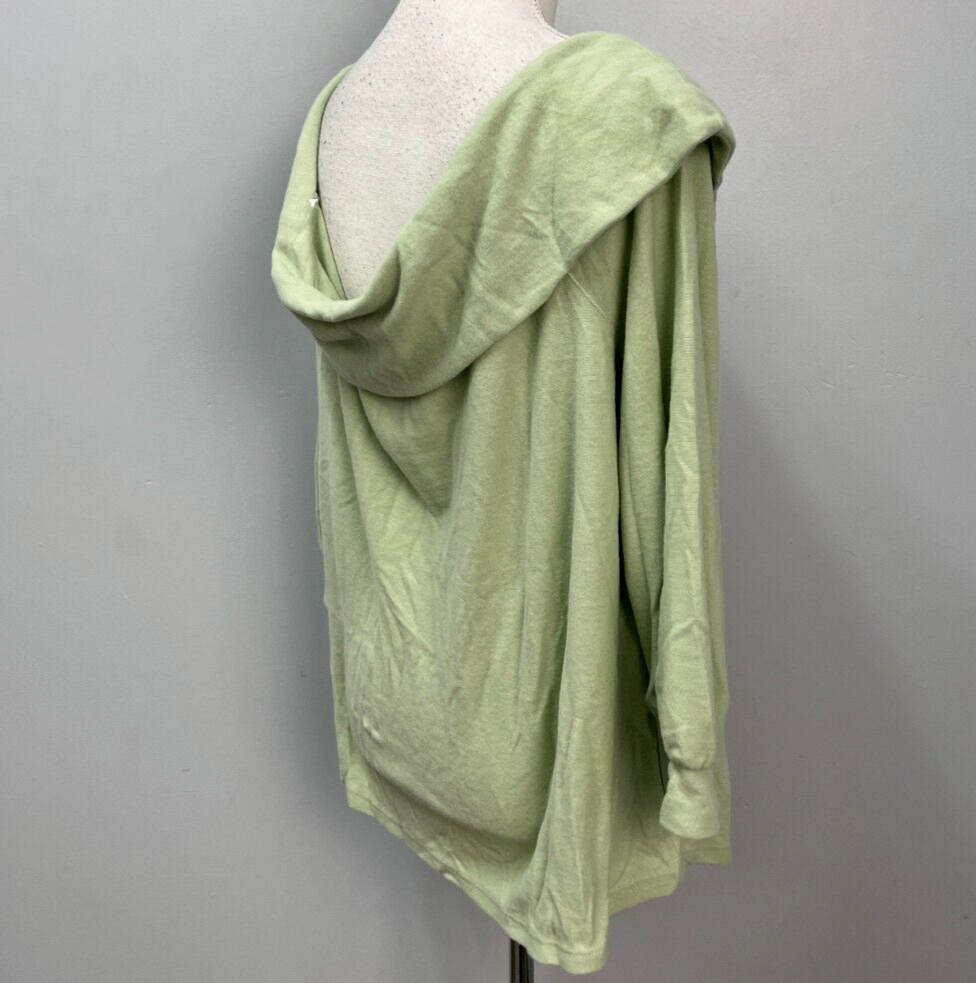 a.n.a. Mint Green Off the Shoulder Long Sleeve Sweater Sz Plus 0X Straight Neck