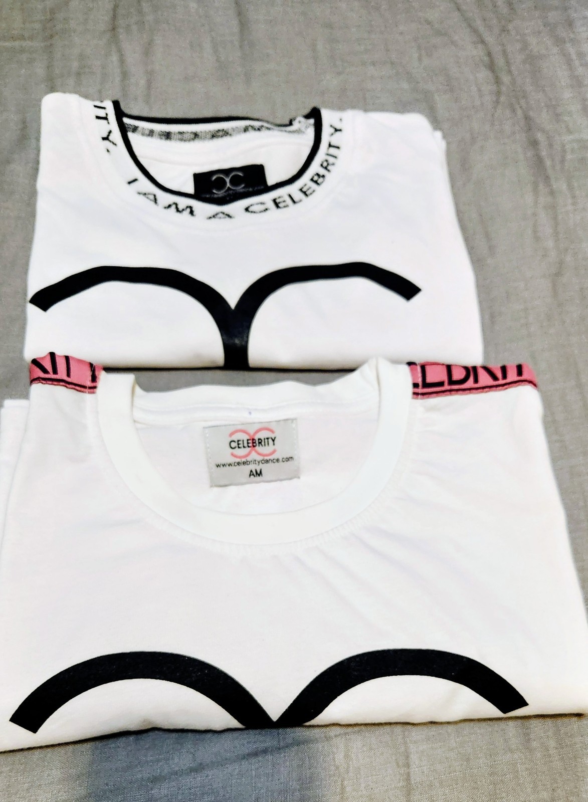 Celebrity Dance Unisex White Graphic Logo Crew Neck Short Sleeve Cotton T-Shirt