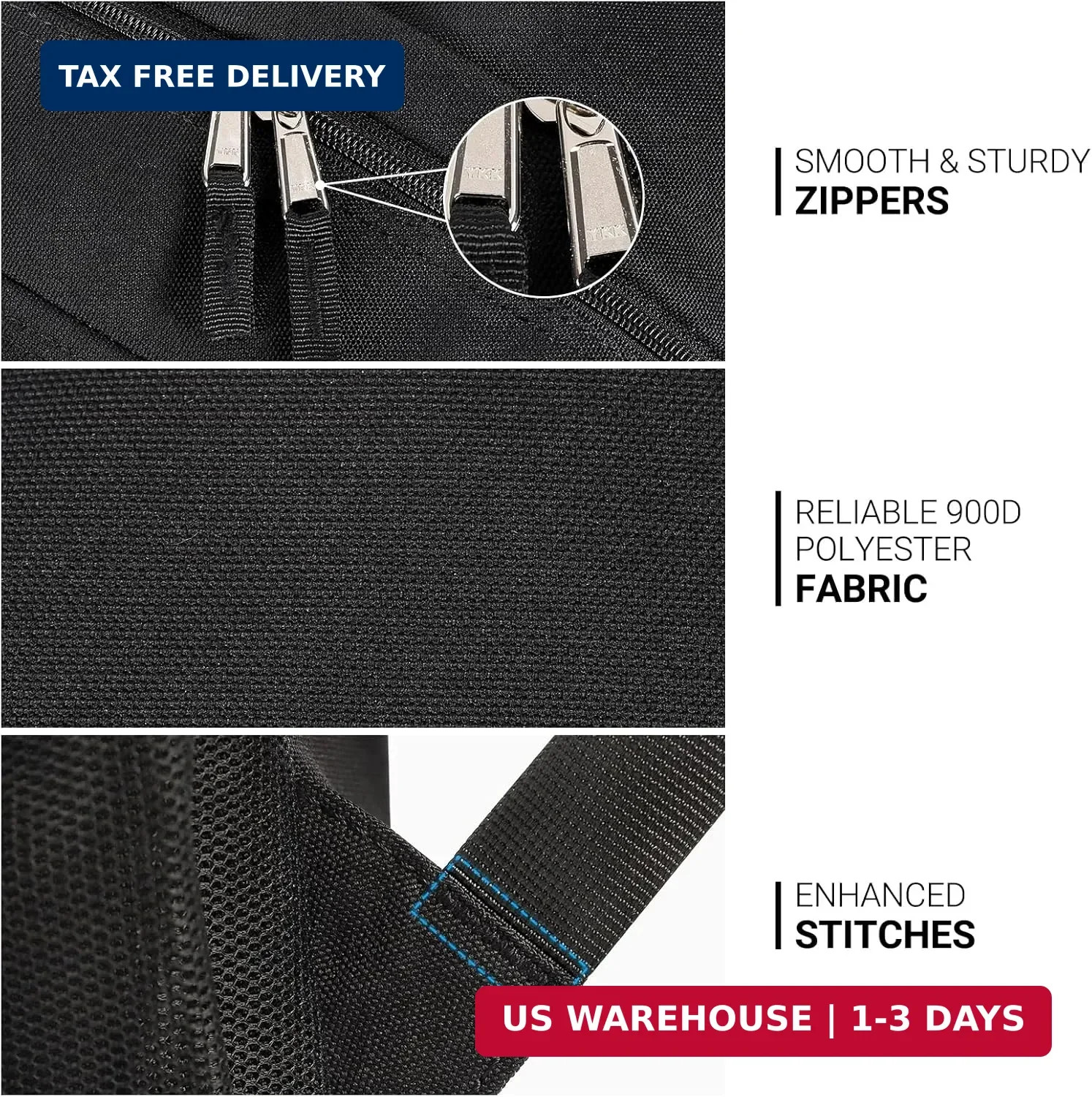 ZORFIN 26L Black Backpack for College, and Travel: Water Resistant Bookbag