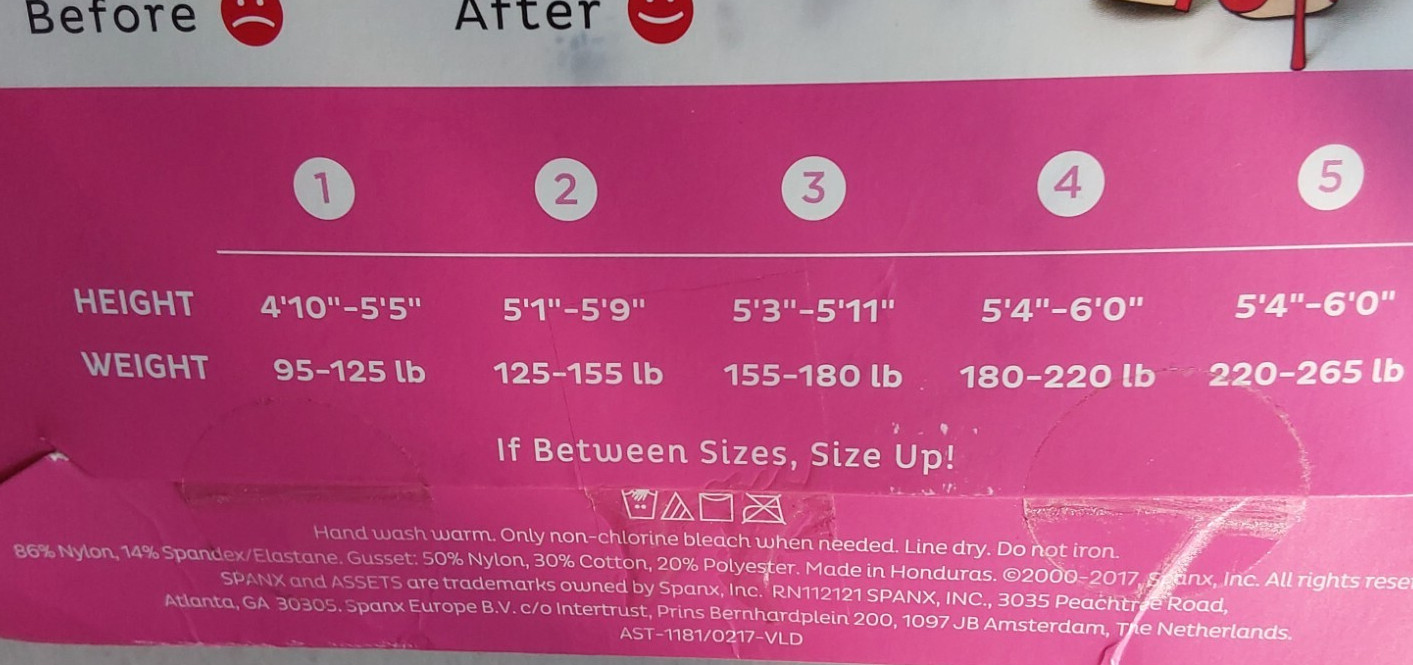 New Sealed Spanx Assets Sz 5 Black Shaping Sheers High Waist Tights Control