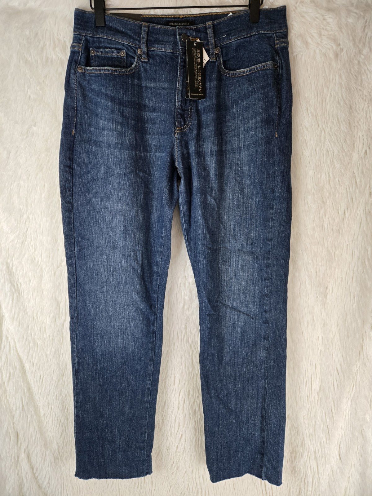 BANANA REPUBLIC WOMENS JEANS SIZE 8 30X29 BLUE STRAIGHT ANKLE NWT