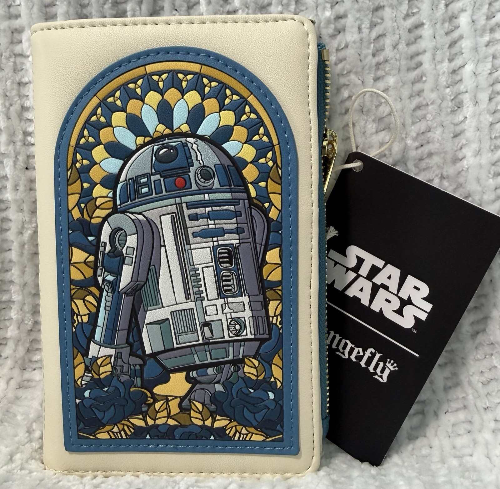 NWT Loungefly Star Wars R2-D2 Stained Glass Mini Backpack & Wallet Set