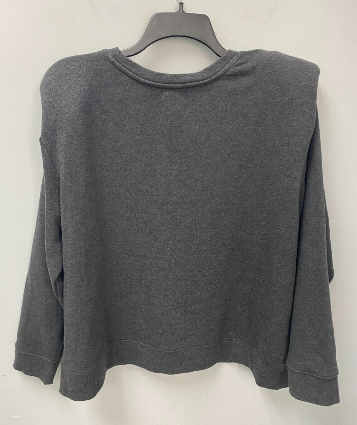 A.N.A Gray Long Sleeve Padded Shoulder Sweatshirt Women’s Sz 0X