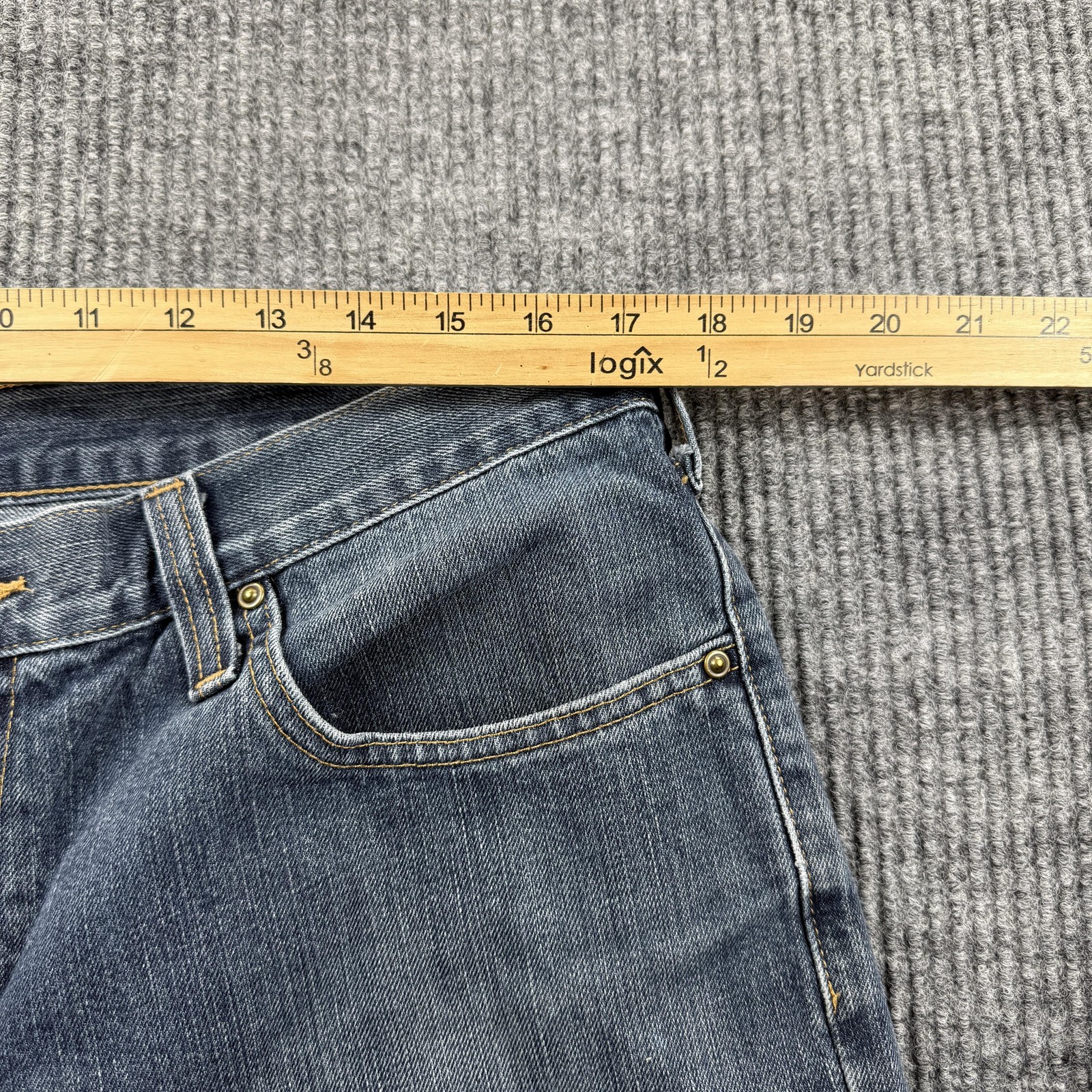Carhartt Jeans Mens 36×30 Blue Relaxed Fit Straight Leg Denim Workwear Pants