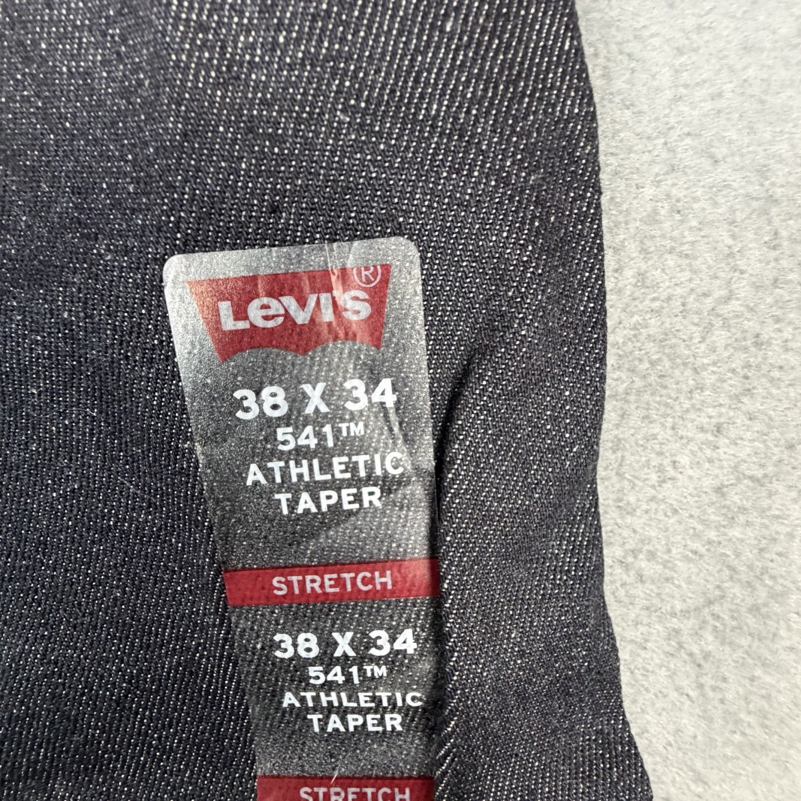 LEVI’S 541 ATHLETIC FIT RAW UNWASHED BLUE DENIM MEN SIZE 38X34 ZIP FLY NWT