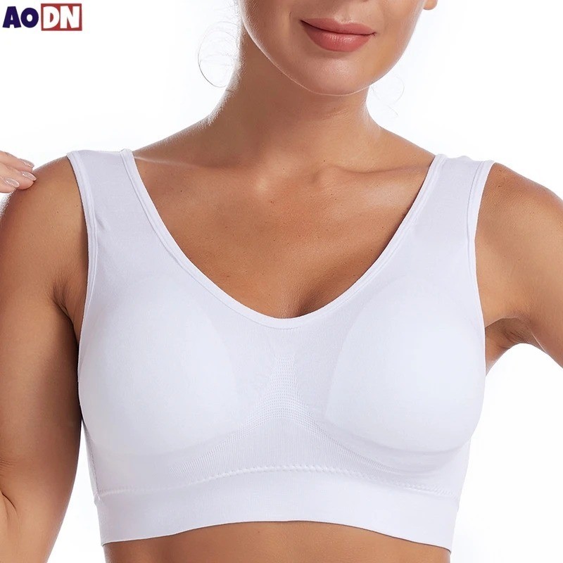 Sport Bras Seamless Wire-Free Light Support Tank Sports Yoga Sleep Bra 3 Pack US