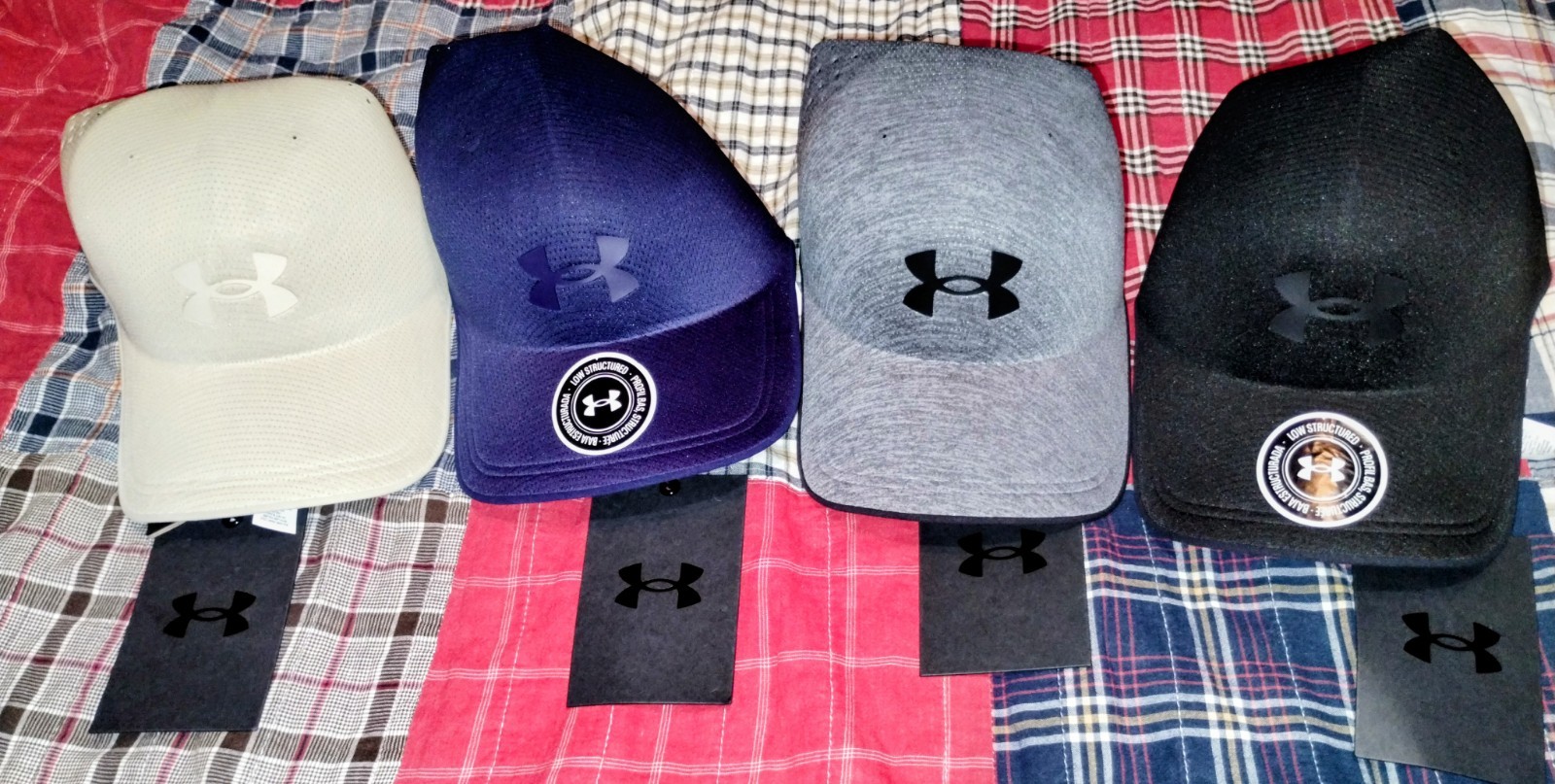 4 Brand New Under Armour Stealthform Uncrushable Ballcaps NWT