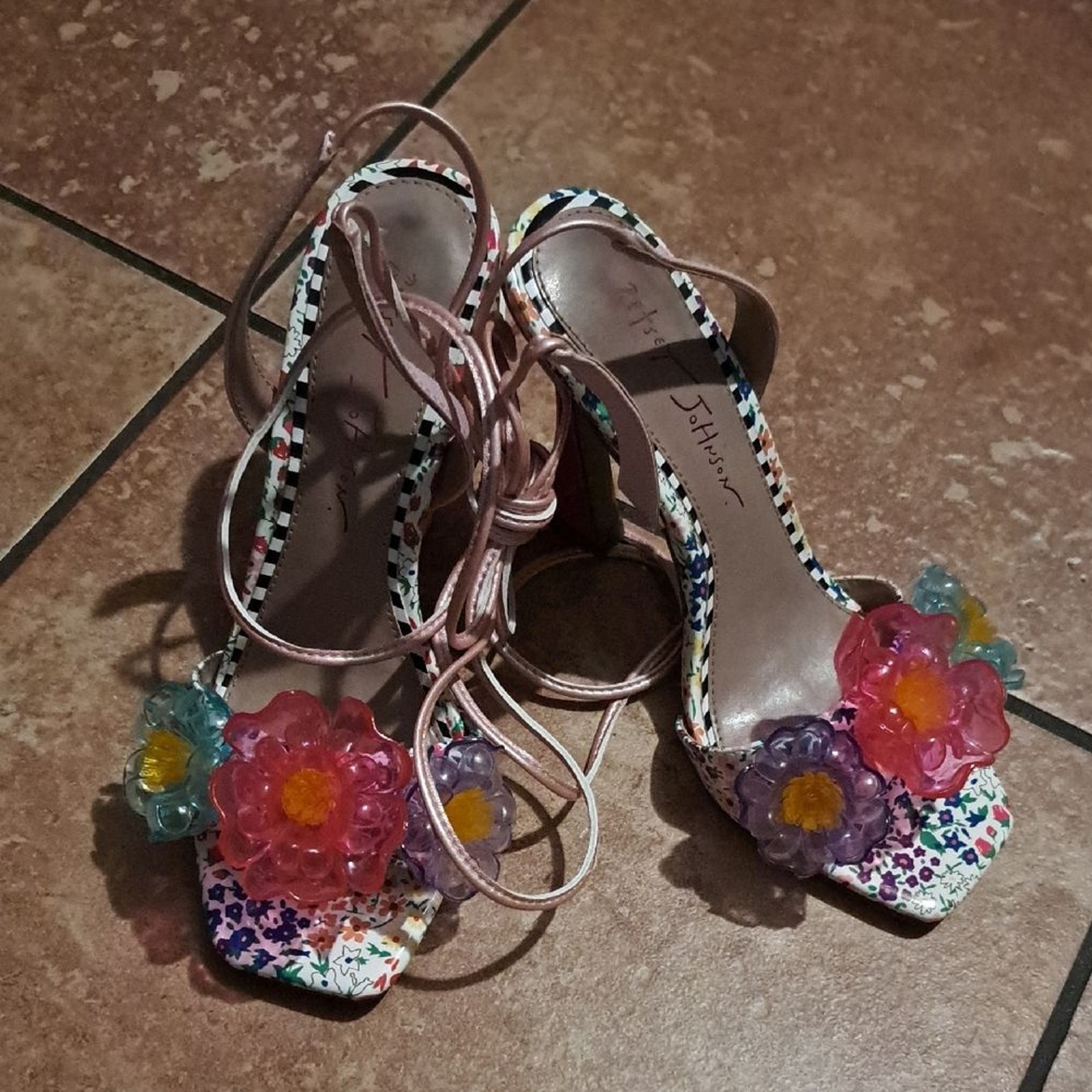 Betsey Johnson Multicolor Floral Heels