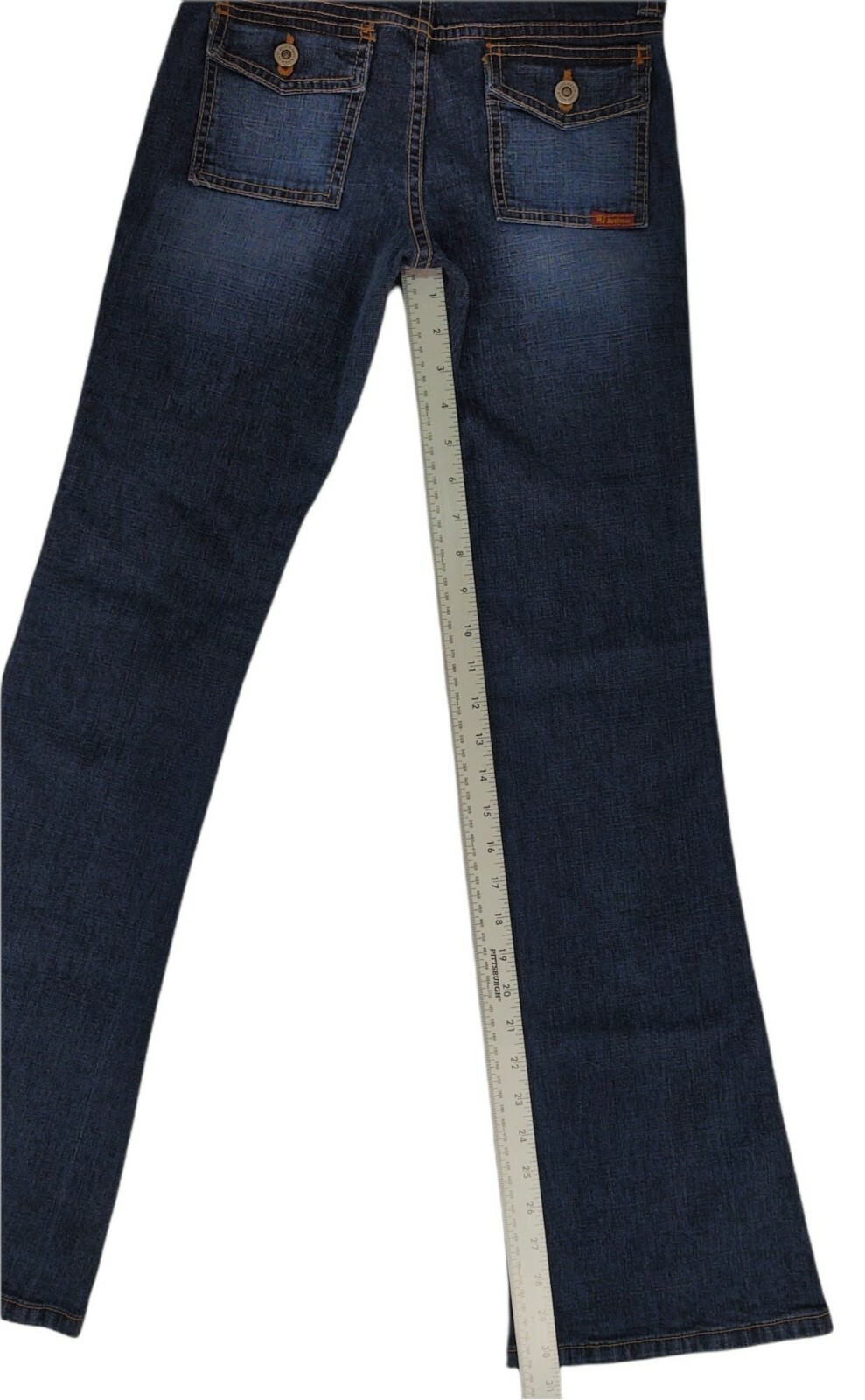 New Womans Low Rise Flare Leg Cargo Stretch Jeans Stone Washed Denim 26-30 Waist