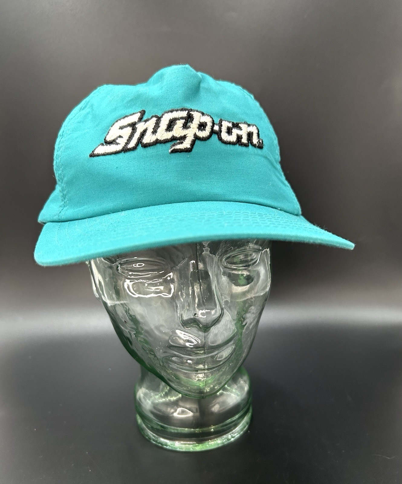 Vintage Snap-on Teal Baseball Cap Hat Adjustable Snapback Made in Sri Lanka