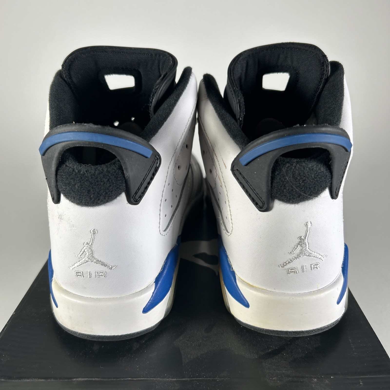 2014 Nike Air Jordan 6 Retro Og BG Size 5 Youth 5Y Sport Blue 384-665107 Vintage
