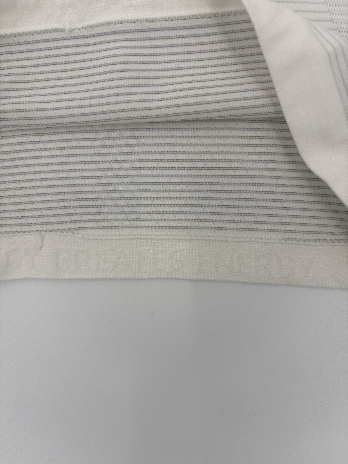 Lululemon White Stripe Swiftly Tech Racerback Tank Top Womens Size Unknown