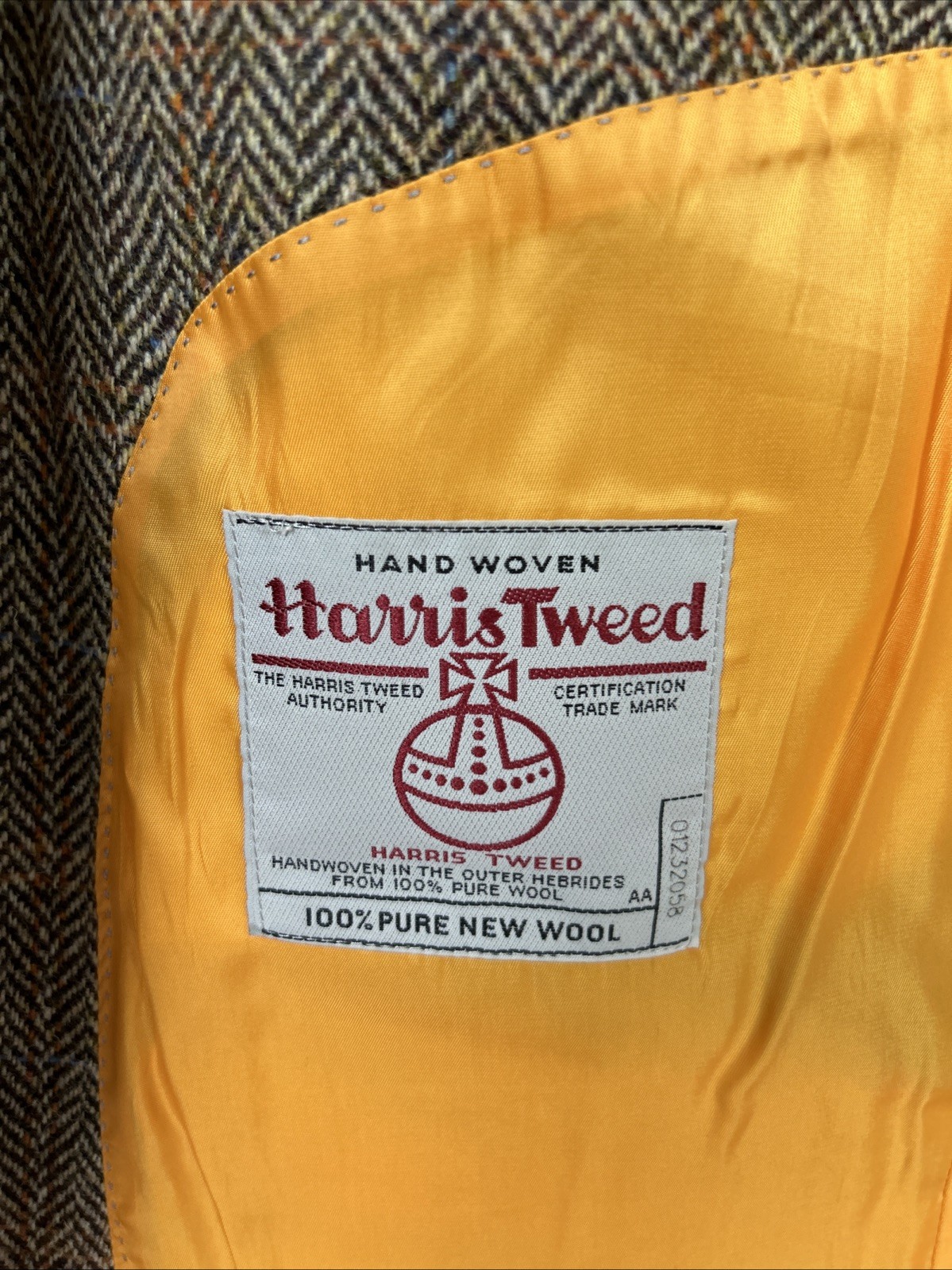 Harris Tweed (48R) TWEED Blazer Sport Jacket Windowpane Check Herringbone