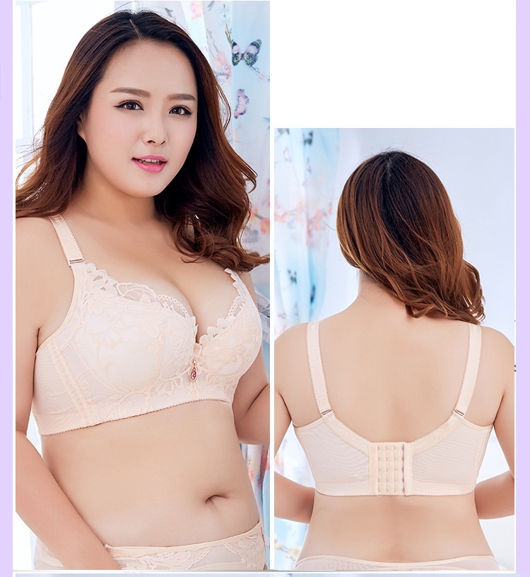 Bracelets For Women Push Up Bra Embroidery Underwear Full Coverage Plus Size