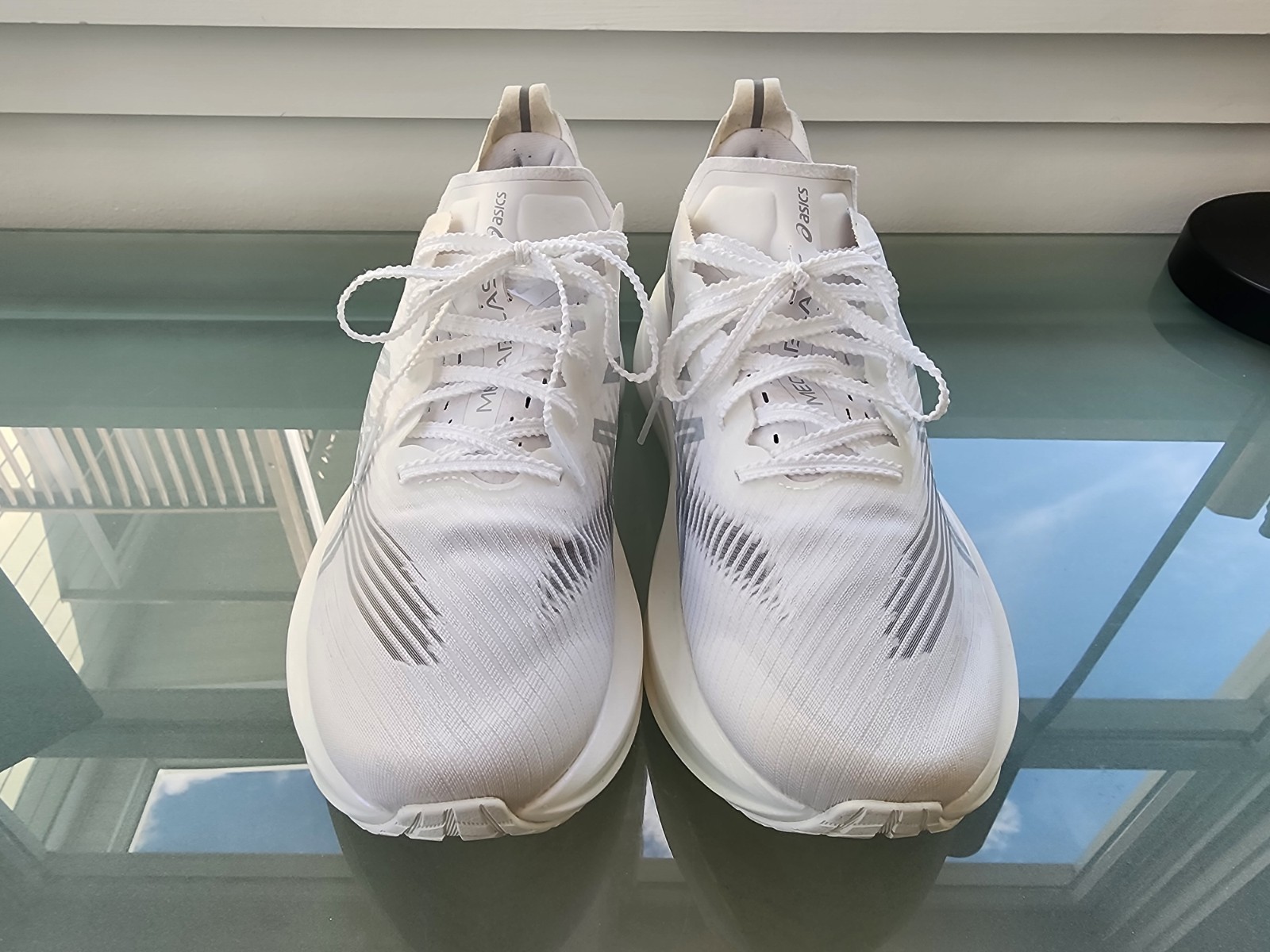 Asics Megablast Mens Size 8 White Gray Athletic Running Walking Shoes