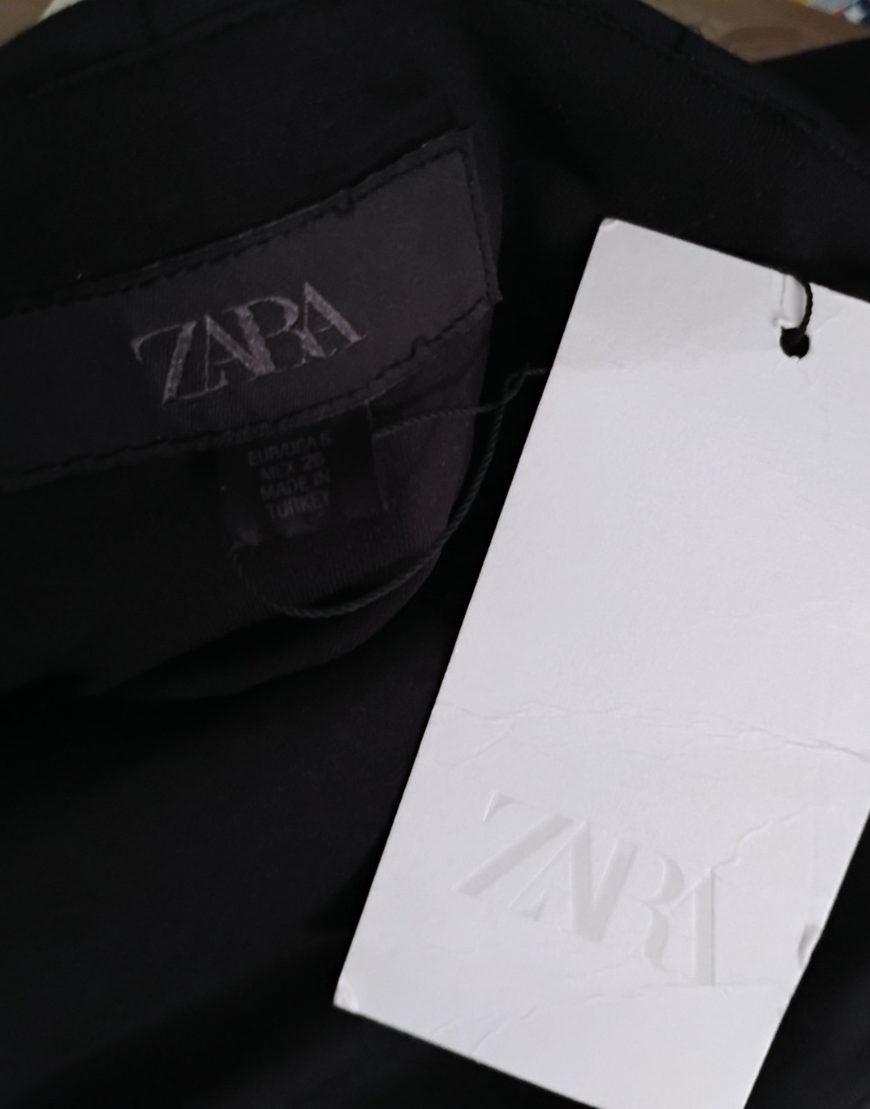 Zara Black Strapless Corset Top Small