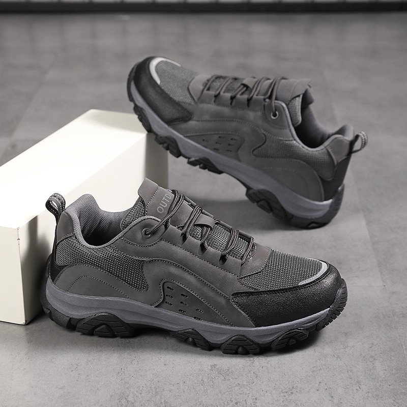 Mens Outdoor Hiking Shoes Low Top Trail Running Sneakers Trekking Athletic
