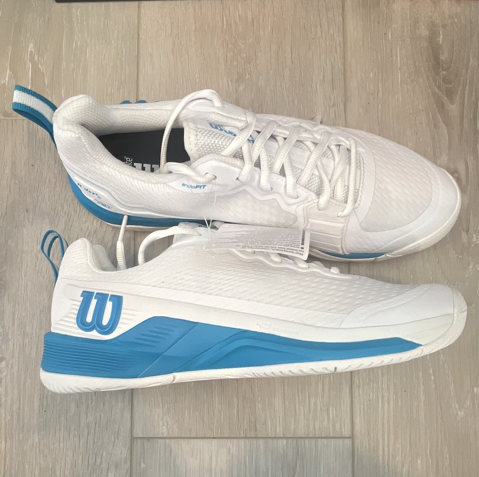 Wilson Rush Pro 4.5 OZ Men’s Tennis Sneakers Low Top Lace-Up White Blue