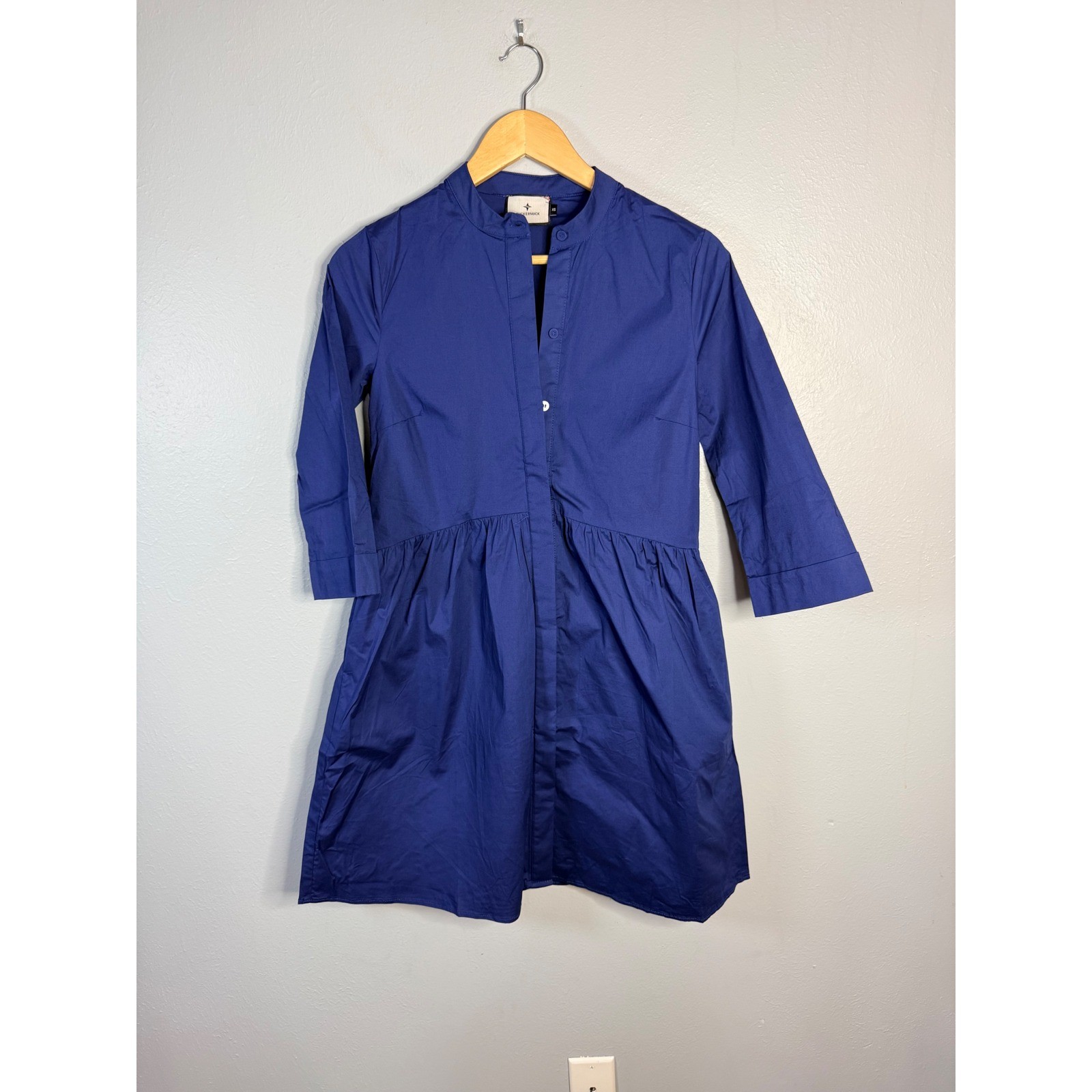 Tuckernuck Royal Blue Cotton Poplin Mini Dress XS NWOT