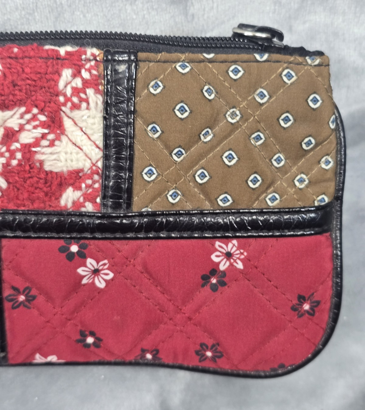 Vera Bradley Patchwork Quilt Wristlet, Wallet, or Clutch Purse Top Zip Close NWT