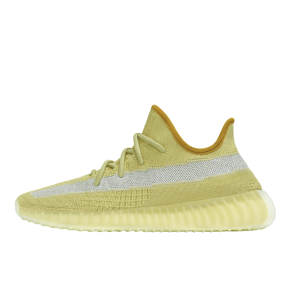 adidas Yeezy Boost 350 V2 Lace Up Mens Yellow Sneakers Casual Shoes FX9034