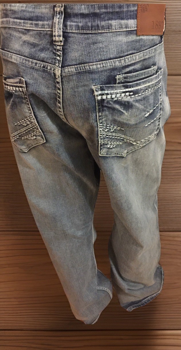 NWT 1897 Denim Men Blue Jean Bootcut 38×34 99% Cotton 1% Spandex 6 Pocket