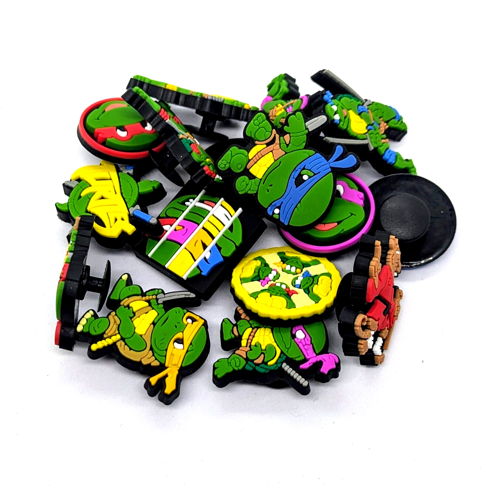 TEENAGE MUTANT NINJA TURTLES SHOE CHARMS (16pcs) TMNT Movie Show Gift Set Lot