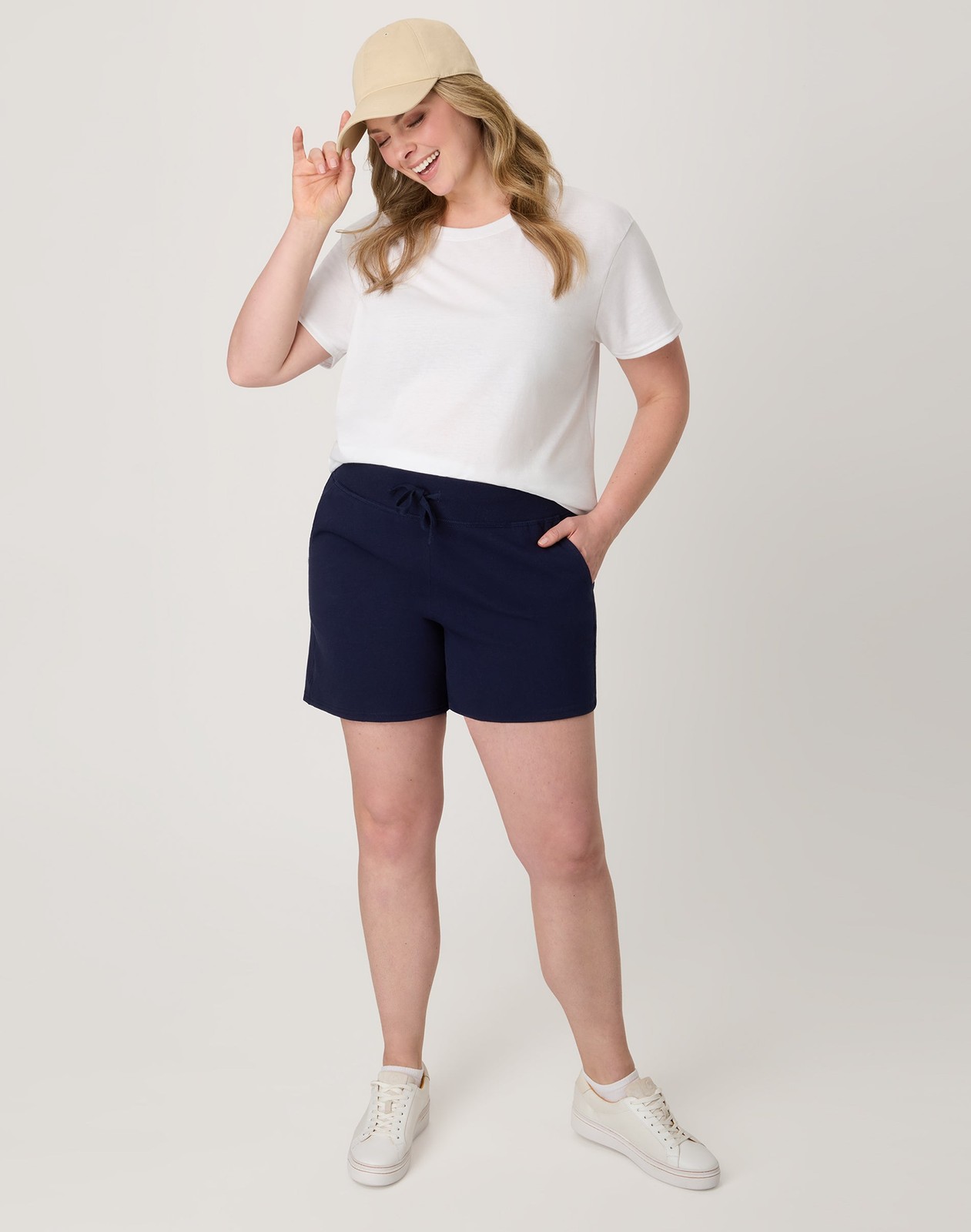 Hanes Womens Jersey Shorts w Pockets Drawstring Super Soft 100% Cotton 7″ Inseam