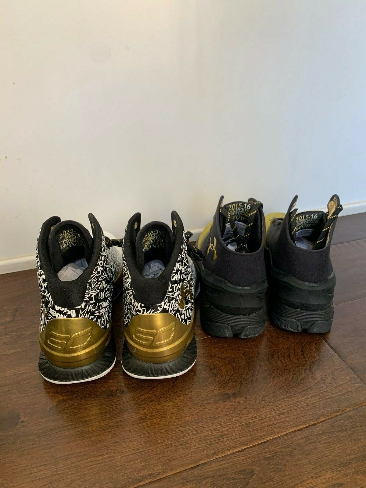 SIGNED Steph Curry B2B MVP Pack Sz 10.5 UA back 2 back