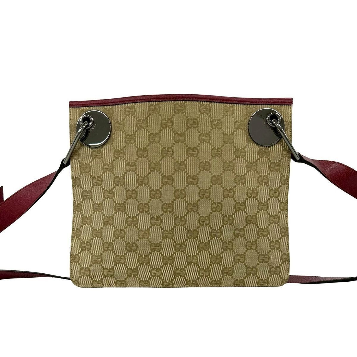 Gucci GG Monogram Canvas Leather Shoulder Bag Pochette Color Unspecified Used