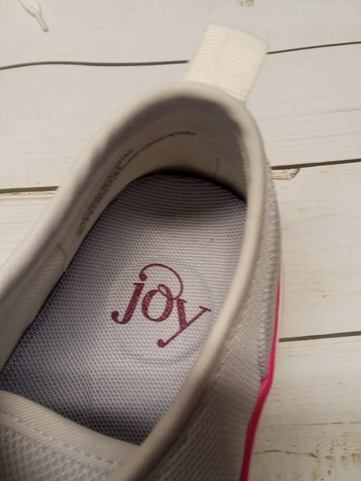 Joy Comfort Performance Mesh Sneakers w/ Podiatric Insole White,Pink,Black US 6M