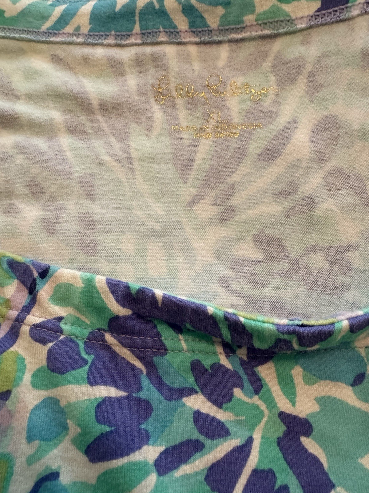 Lilly Pulitzer Women’s Blue & Aqua 3-Quarter sleeves Dress Sz Xl ￼ Gently Used