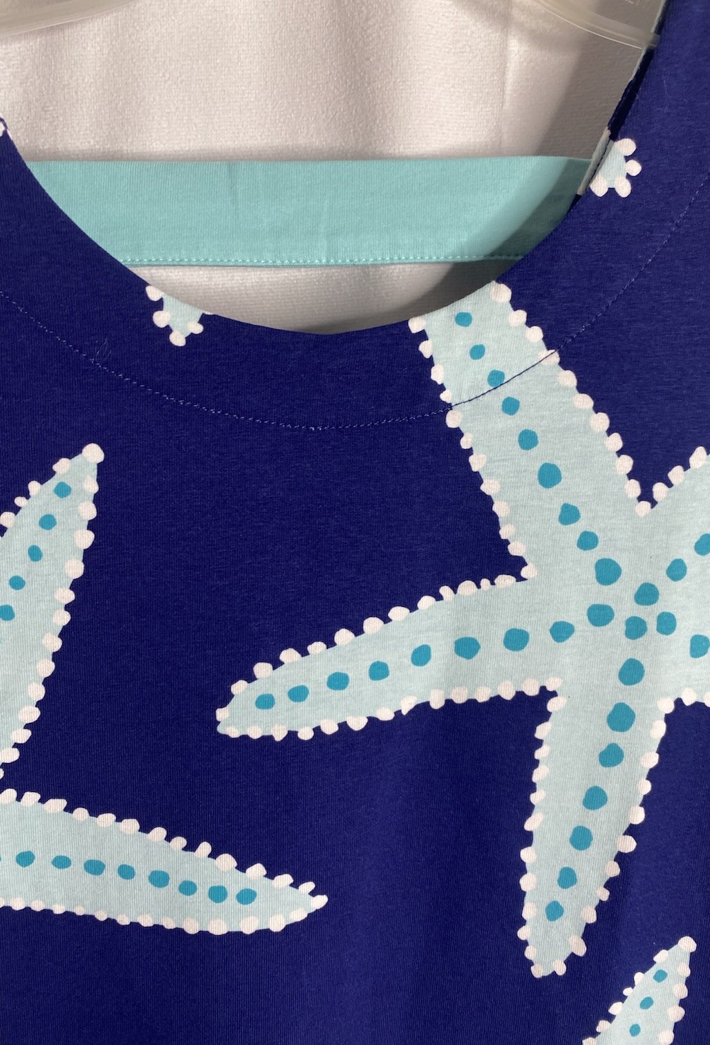 Ana Clare Emilee Dress Sz XL Starfish Print Maxi NEW