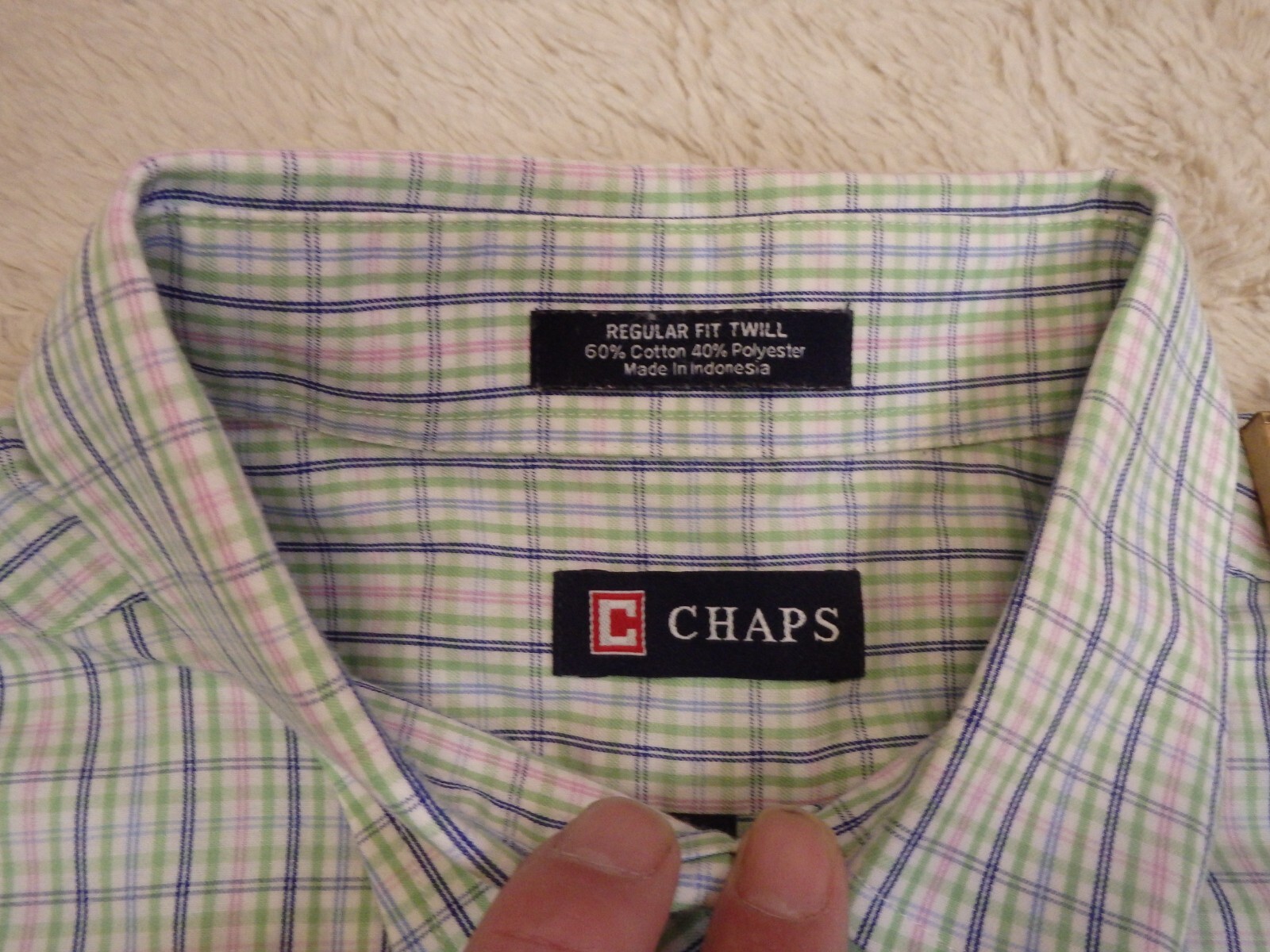 Chaps Mens Shirt XL Button Up Long Sleeve