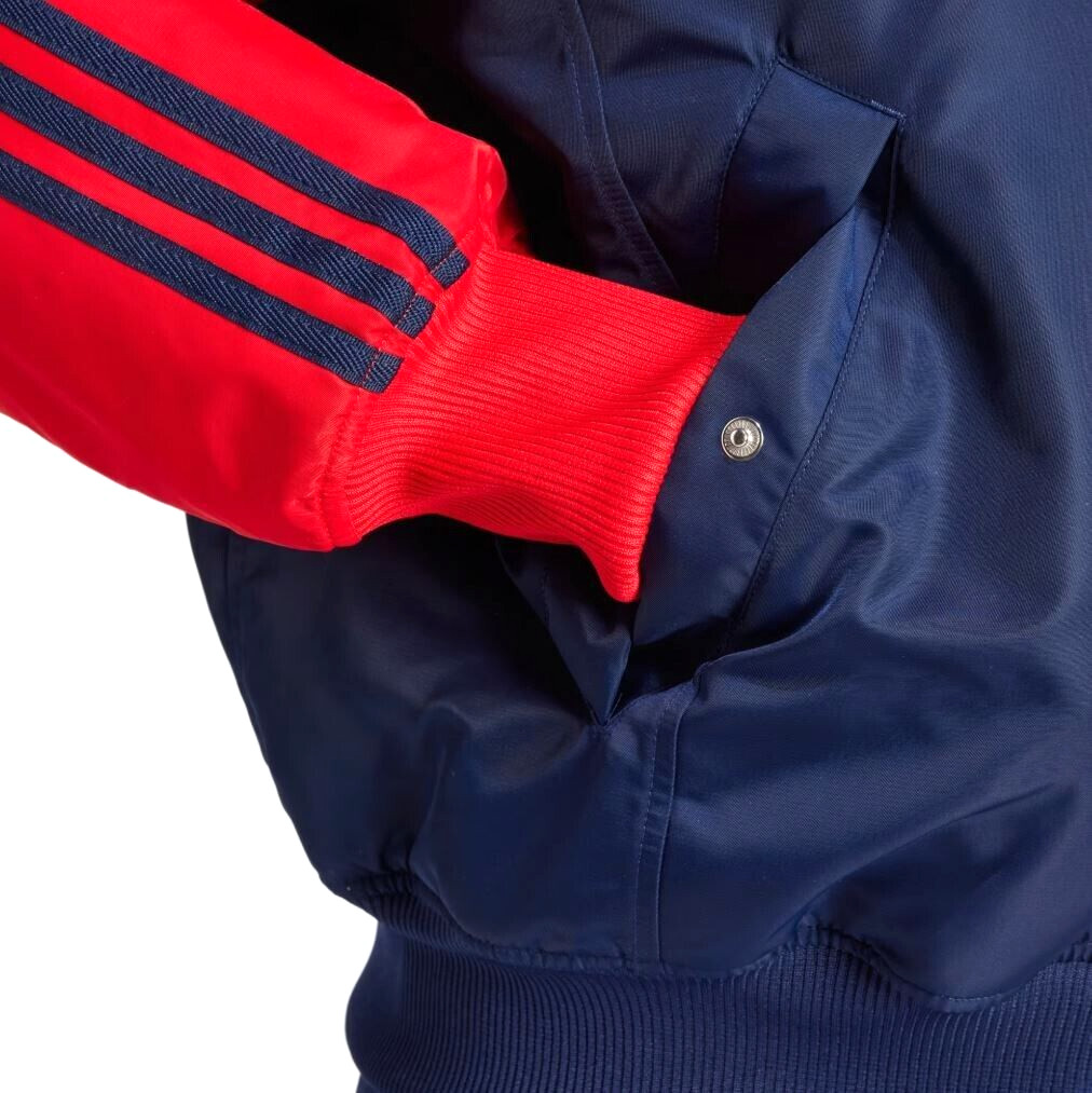 NEW MENS ADIDAS ORIGINALS VARSITY TREFOIL BOMBER JACKET ~SIZE MEDIUM #IZ0410