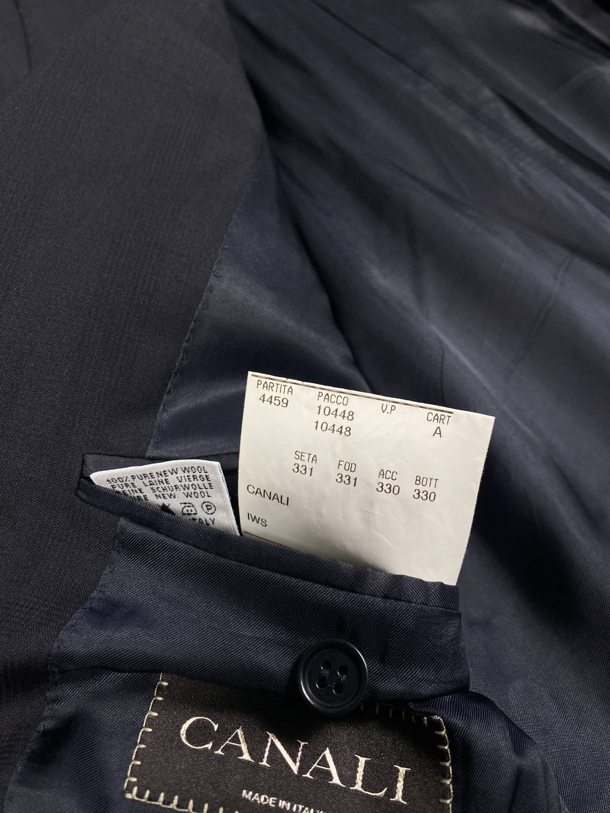 Canali Mens Blazer Muslin Wool Viscose Black Check UK 54 two button