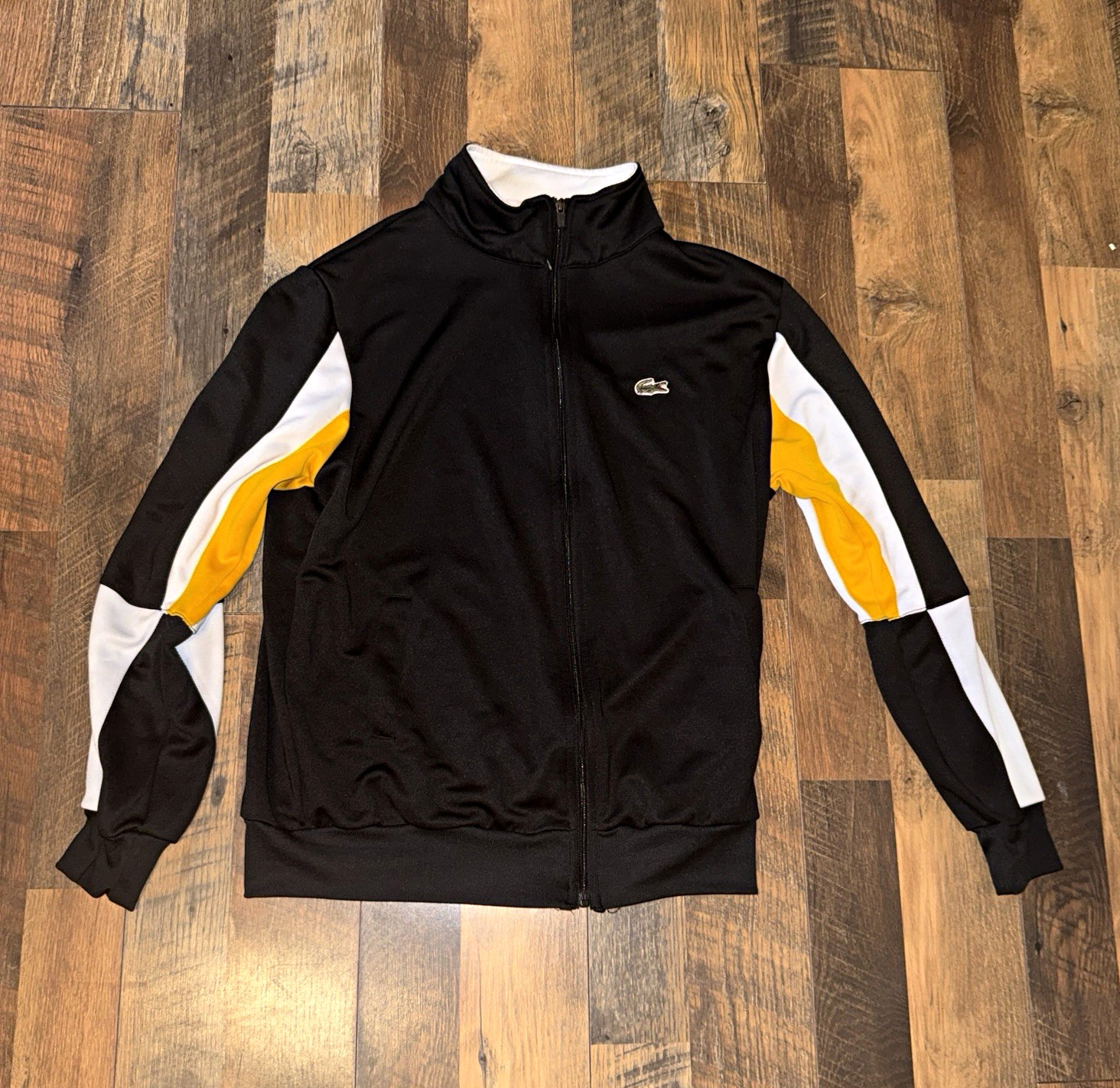 Lacoste Men’s Full-Zip Track suit Colorblock Black/White/Yellow S