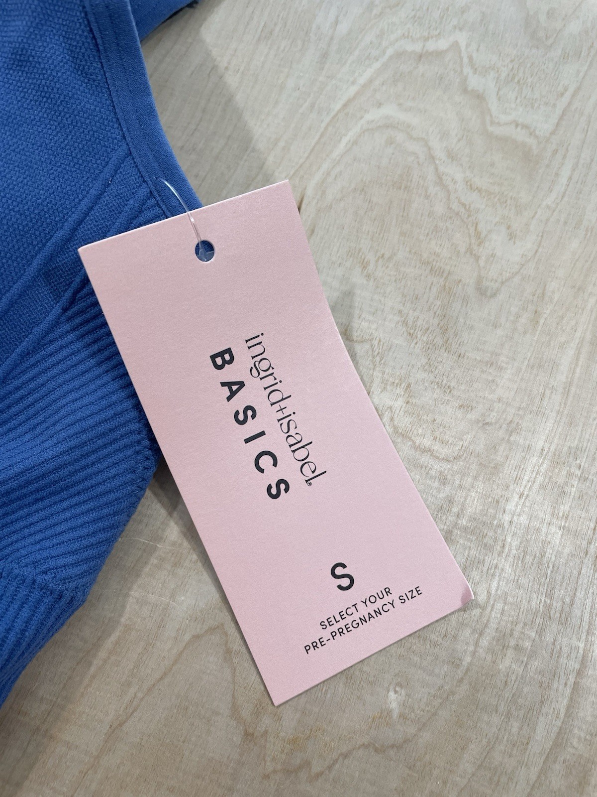 Ingrid & Isabel Womens Seamless Wireless Maternity Nursing Sports Bra Sz S Blue