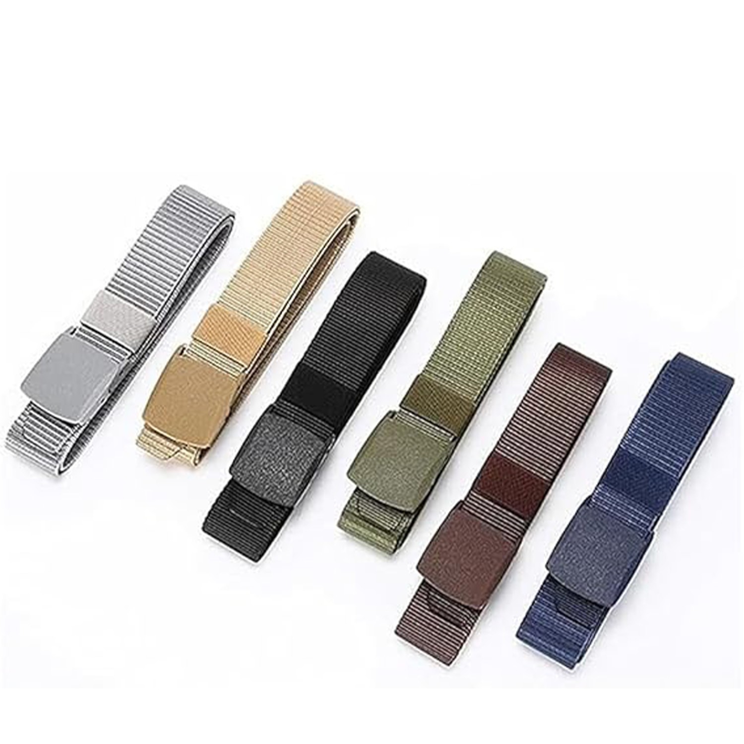 Men’s Plastic Cam Buckle Nylon Canvas Tactical Waistband Webbing Military Belt