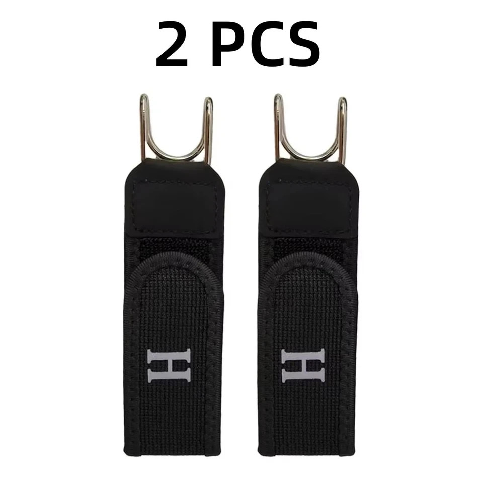 2PCS Tactical Metal Hook Elastic Belt Buckle-Less Invisible Waist Belt Closure**