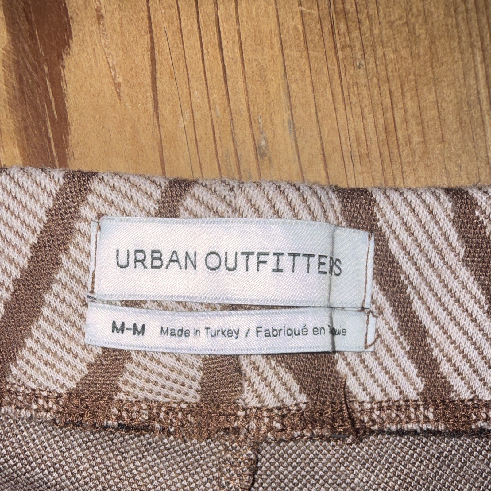 Urban Outfitters Women’s Chevron Flared Pants Brown/Beige Size M Regular