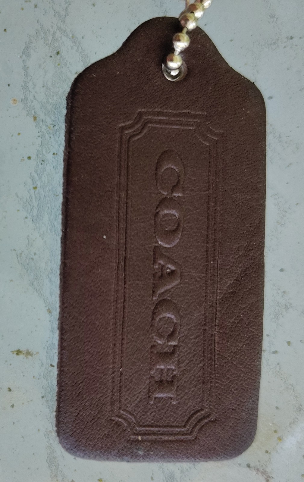 COACH Vintage 2.25″ x 1″ Hang Tag Brown Leather.