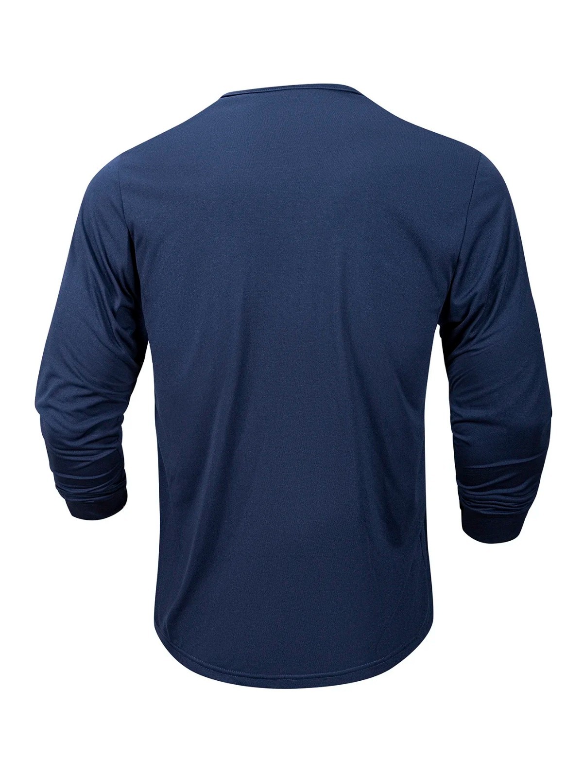 Men Long Sleeve Breathable Henley Button Tee Quick Dry Slim Fit Casual Top Gift