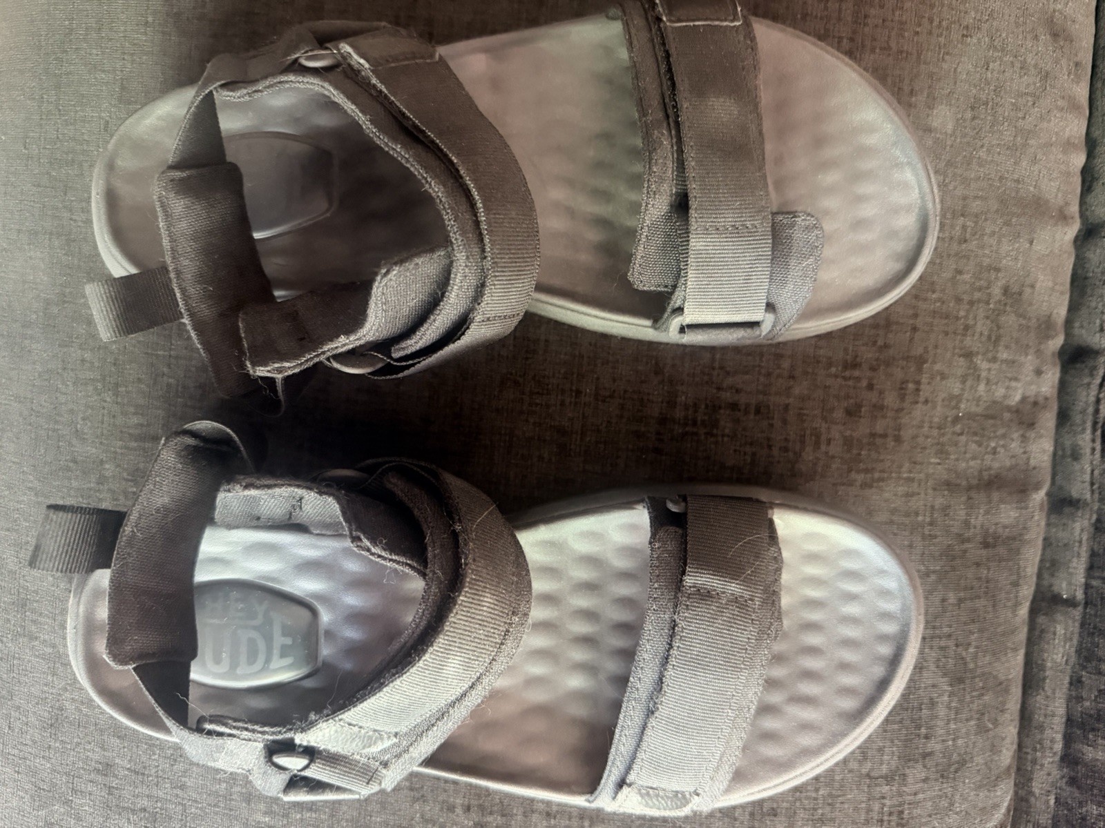 Hey Dude Men’s Carson Sandals Sport Mode Black Black New 40727-060 Size 10