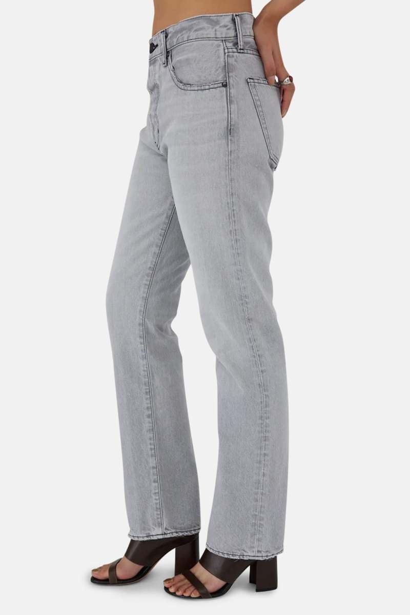 MOUSSY VINTAGE NWT $360 Panaca Straight-Leg Jeans in Light Black 24