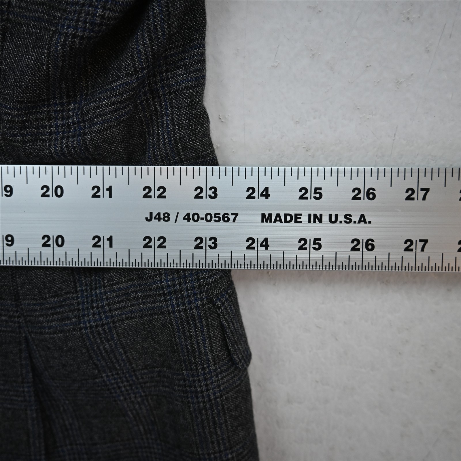 Joseph Abboud 48L Glenn Check Wool Flannel Soft Shoulder Blazer Sport Coat
