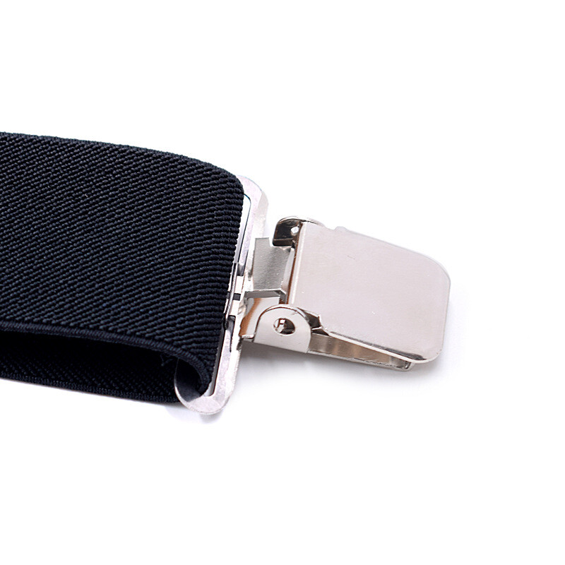 Black Elastic Mens Braces Suspenders Widening 2”/5cm X-shaped Adjustable Length