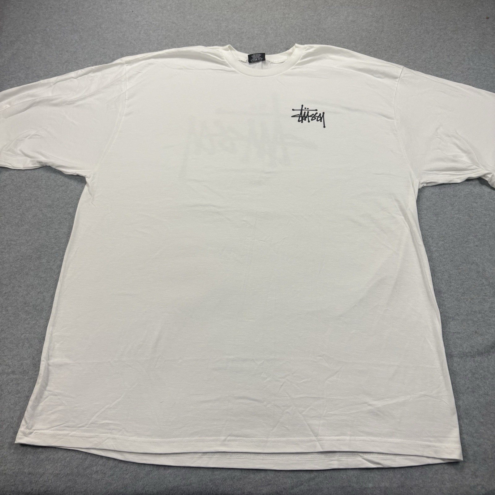 Stussy Basic Stüssy Long Sleeve T-Shirt Mens XXL White Double Sided